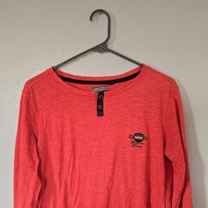 Purple Haze | Heathered Red Long Sleeve Tee Size Medium